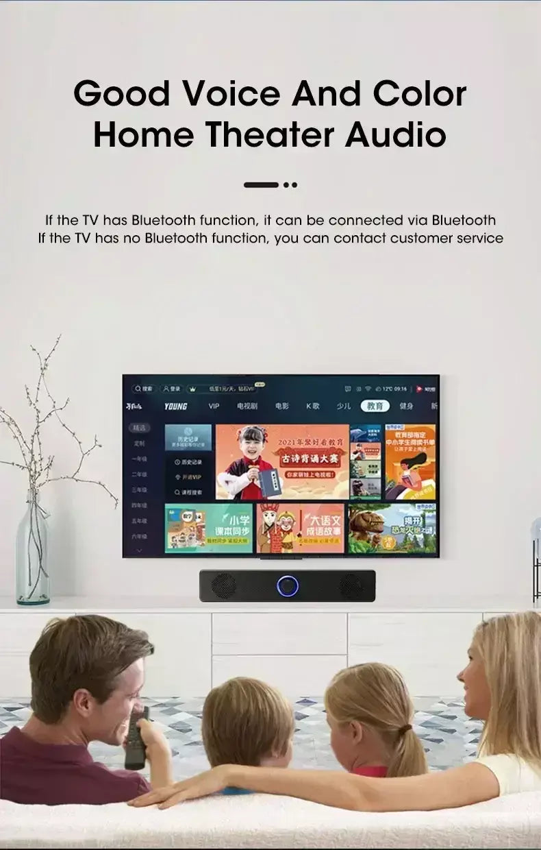 Bluetooth 4d surround alto-falante sistema de som de cinema em casa computador soundbar tv subwoofer com fio estéreo graves fortes para festa em casa