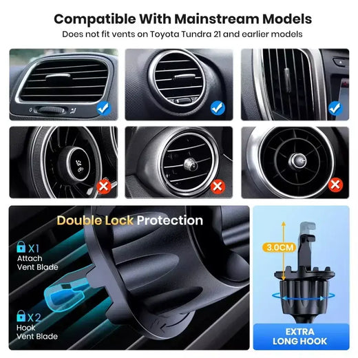 Suporte do telefone móvel do carro saída de ventilação de ar clipe gancho sensor gravidade suporte do carro triângulo gravidade fosco gps suporte para todos os celulares