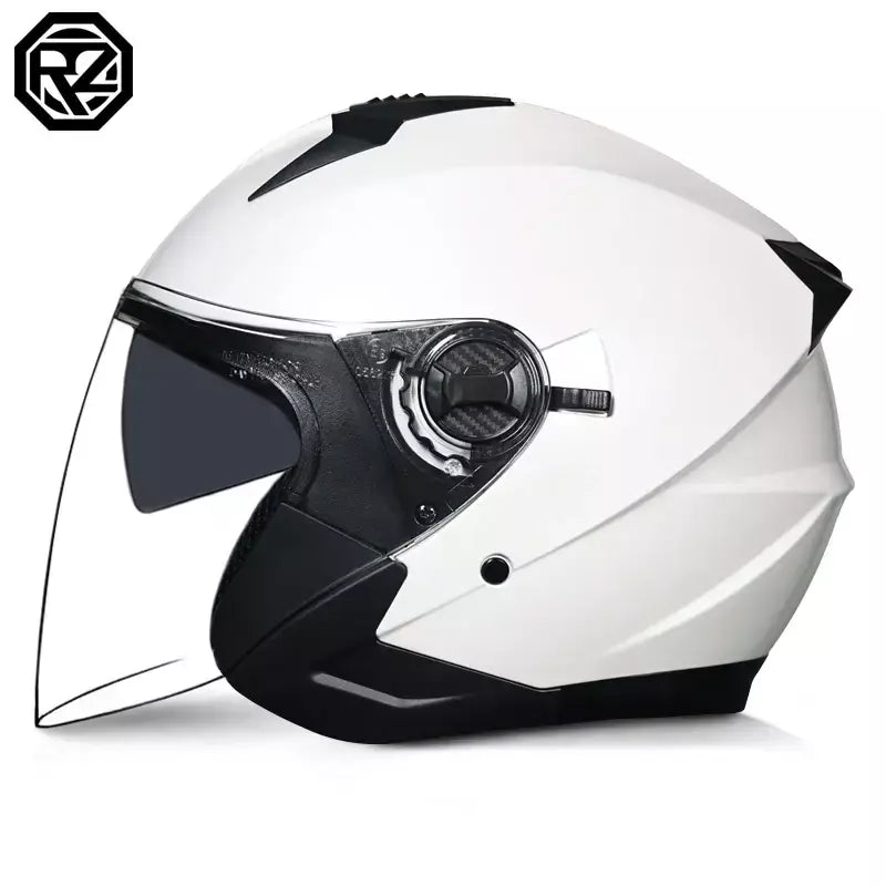 2025 mais recente capacete da motocicleta de alta qualidade metade cobrindo lente dupla cascos para motos masculino feminino casal capacetes de moto