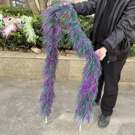 Boa de penas de avestruz arco-íris, 6/10/20 camadas, acessórios de festa fofos para mulheres, halloween, carnaval, cosplay, decoração de casamento, fantasia diy