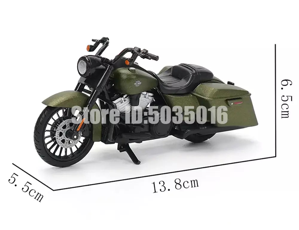 Maisto 1:18 Harley-Davidson Motocicleta 2022 Road King 2022 Fat Bob 114 Liga Modelo de Motocicleta Coleção de Carros de Brinquedo