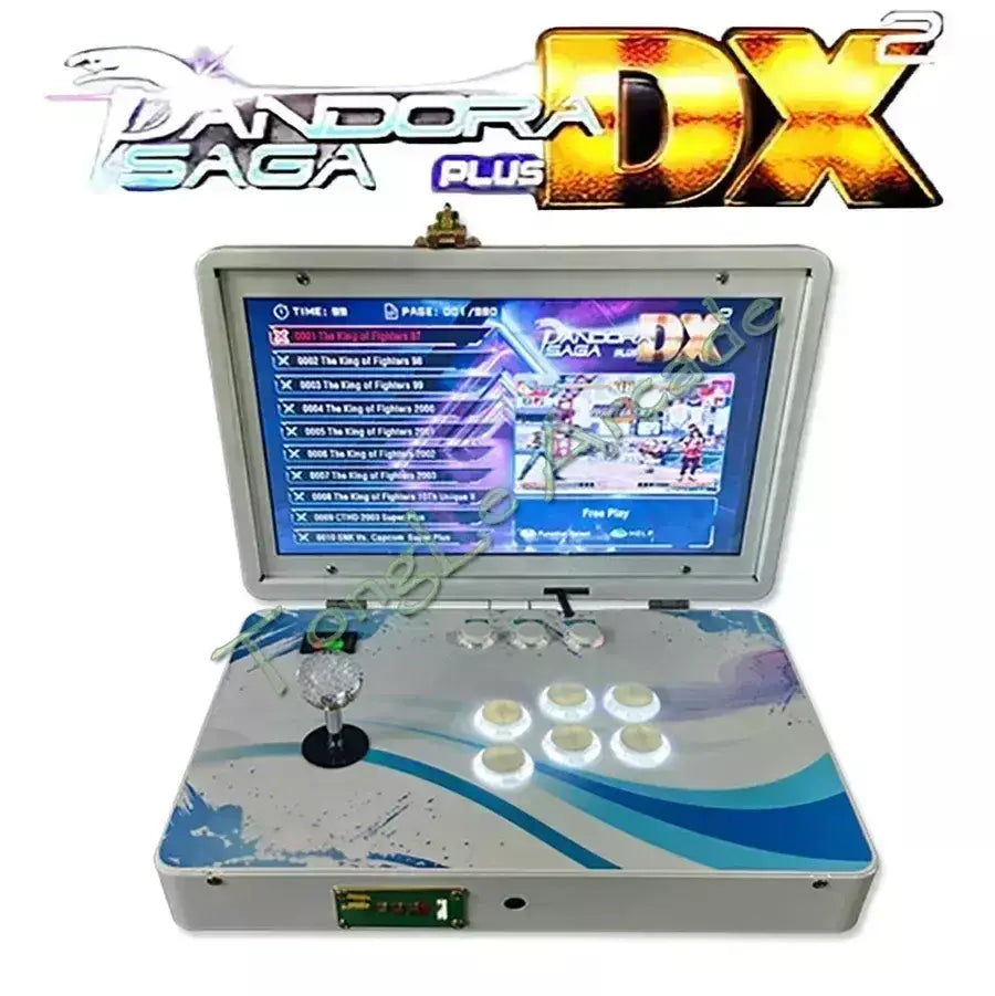 14-Polegada 3d pandora 26800 em 1 console dobrável portátil dx máquina de jogo 6 teclas caixa 720p tela hd mini arcade luar para crianças