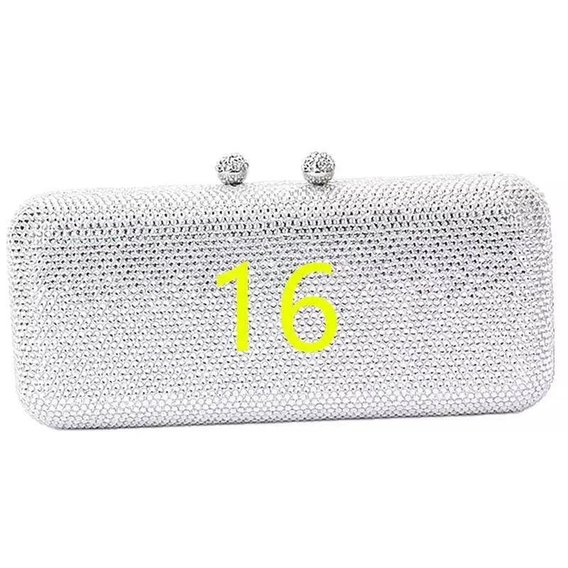 Rhinestone Clutch Bag para Mulheres, Evening Bag, Dinner Bag, Diamante, Pedra, Cristal, Festa de Casamento, Presente de Natal, Luxo mais recente