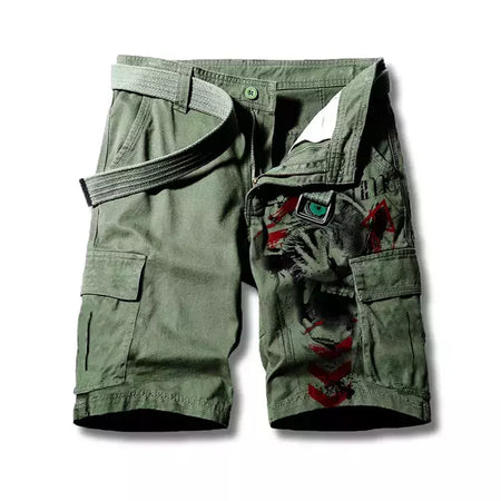 Calça masculina solta de algodão cargo, shorts casuais para esportes ao ar livre, confortável, tamanho grande, níquel, verão