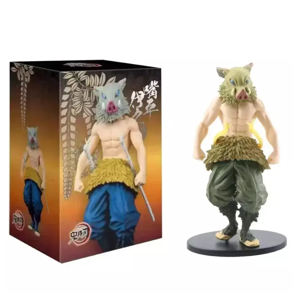 Anime figura demônio slayer figuras kimetsu não yaiba boneca tanjiro nezuko zenitsu estatueta inosuke guerreiro figura de ação modelo brinquedos