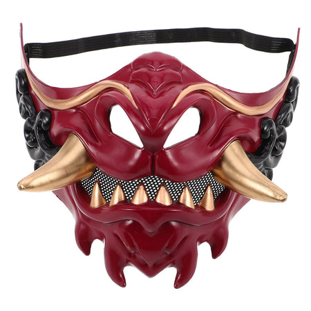 1pc japonês samurai máscara para homens máscara do diabo halloween carnaval festa traje adereços plástico demônio máscara festa de halloween vestir-se