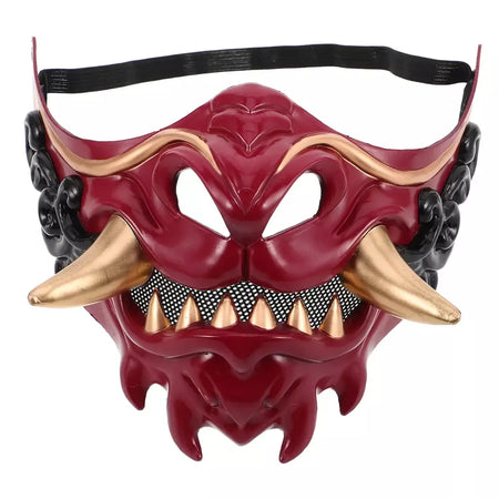 1pc japonês samurai máscara para homens máscara do diabo halloween carnaval festa traje adereços plástico demônio máscara festa de halloween vestir-se