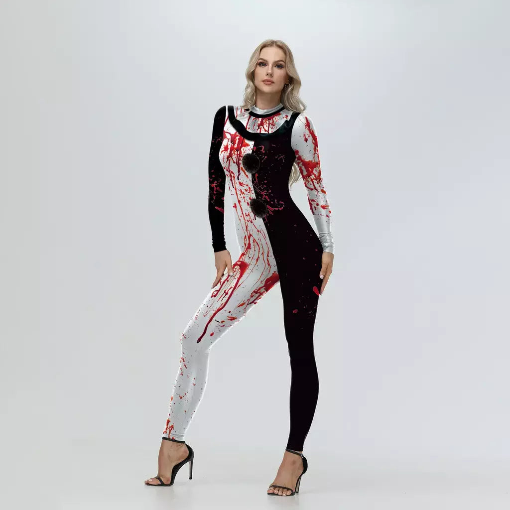 My Secret Art The Clown Cosplay Costume para meninos e meninas, Terrifier 3, Halloween Party Dress, Superhero Costume, Zero Bodysuits