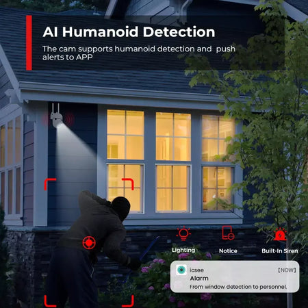 4mp wifi câmera ao ar livre 2k hd segurança ptz câmera ip ai detecção automática rastreamento interior bebê noite cor câmera de vigilância icsee