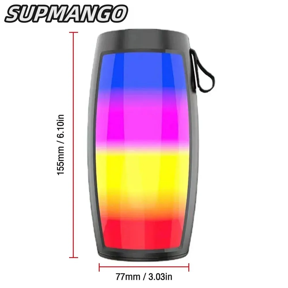 S12 Sem Fio Bluetooth Alto-falantes Potente Portátil Caixa De Som Subwoofer Car Audio Bass MP3 Player Sistema De Som Luzes LED