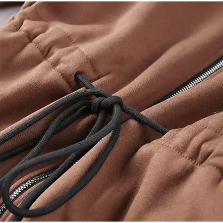 Casual longo retalhos casacos de malha feminino casual hoodies rendas até bolsos jaquetas femininas 2024 outono inverno nova senhora outerwears