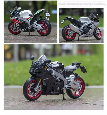 1:12 apulia rsv4 suzuki gsx liga modelo de carro da motocicleta brinquedos diecast roda dianteira direção suspensão da roda traseira presentes das crianças