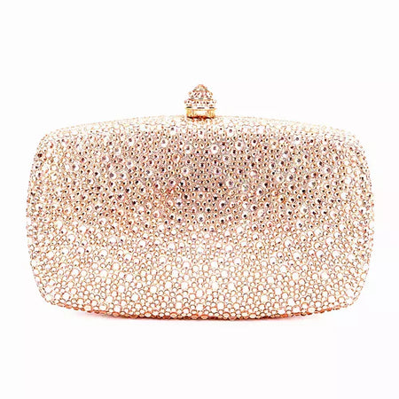Bolsa noite strass para mulheres, bolsas de casamento, corrente de cristal, ouro, prata, pedras da noite, marrom, verde, pedras azuis