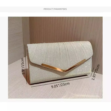 Bolsa de noite prateada dourada para mulheres, moda elegante, embreagem de banquete, bolsa de ombro feminina, festa de casamento