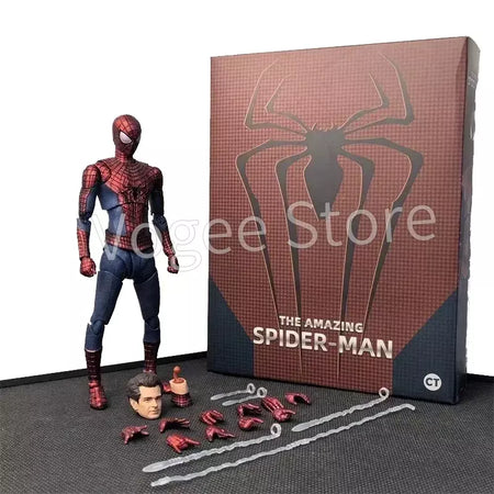 Ct brinquedos homem aranha mafex 185 clássico traje anime figura ver milhas morales 2099 homem-aranha figura de ação estatueta brinquedos crianças presente
