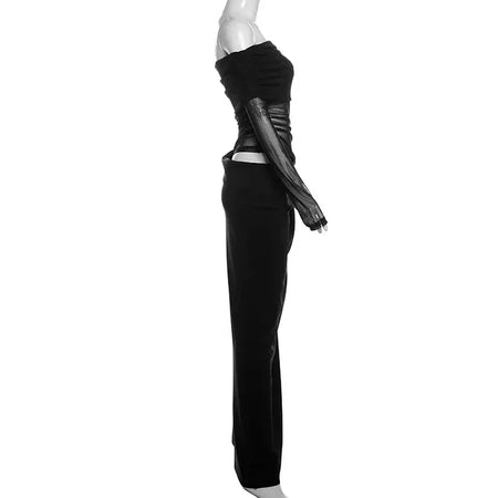 Oco sexy vestido longo feminino um ombro malha transparente festa noite vestido de malha verão moda cor sólida maxi vestidos