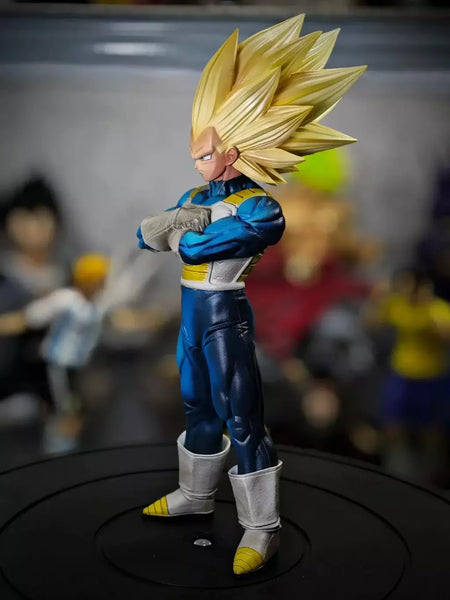 Vf em estoque 33cm dragon ball z ssj3 vegeta modelo super saiyan 3 vegeta figura de ação estátua modelo colecionável brinquedo presente