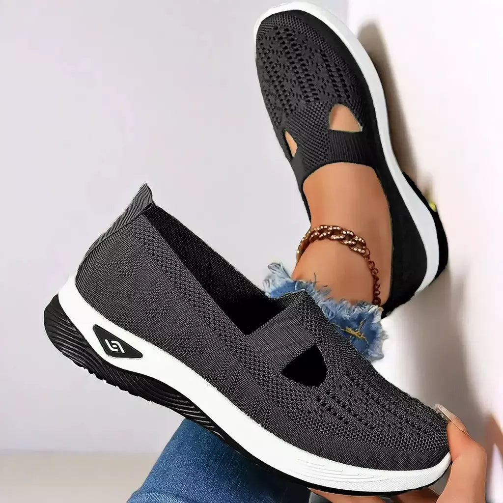 2025 tênis feminino respirável deslizamento em sapatos de caminhada malha baixa superior das mulheres sapatos vulcanizados sola macia sapatos femininos leves