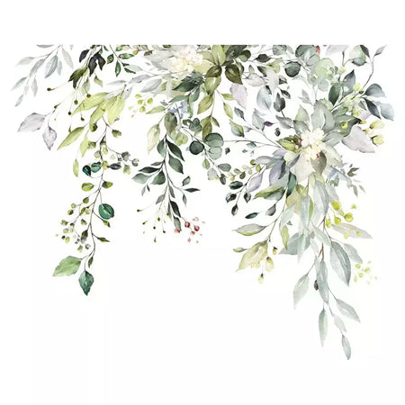 1PCS Plantas Verdes Flores Adesivo De Parede Banheiro WC Decalques Sala de estar Gabinete Casa Decoração Auto-adesivo Mural
