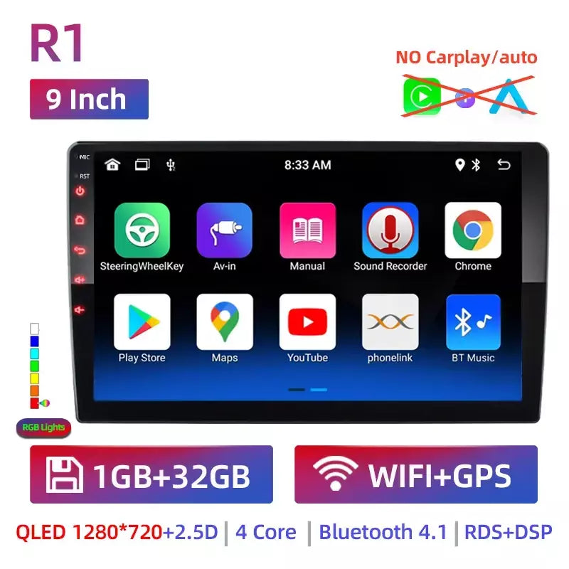 Android 13 2 din rádio do carro carpla auto 7 9 10 13.1 Polegada universal wifi gps áudio reprodutor multimídia para nissan toyota kia honda