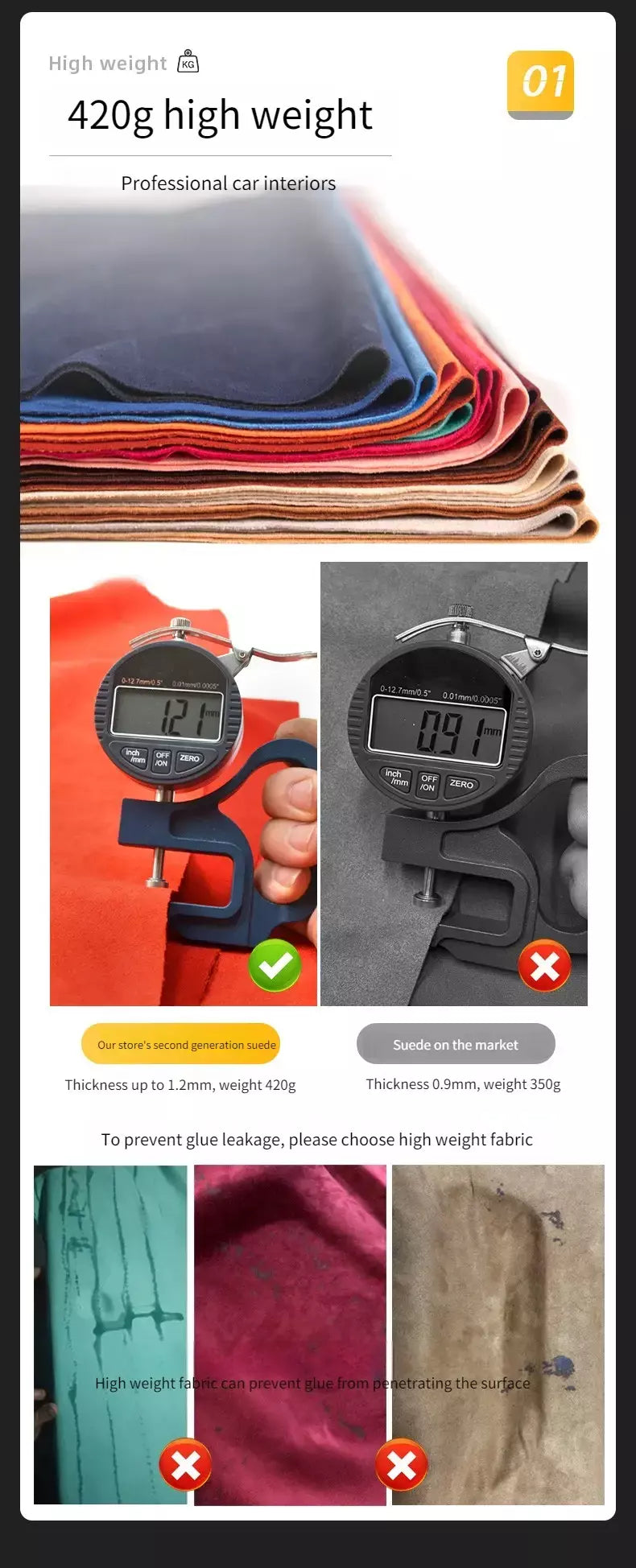Tecido de camurça autoadesivo elástico de 4 lados pelo metro para modificação interior do carro estofamento contador costura pano wearable