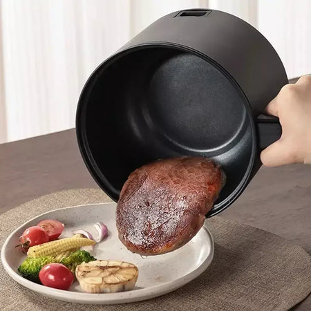 Panela elétrica antiaderente de 1,8l, panela multifuncional, panela de arroz cozido no vapor única/dupla com função de fritura elétrica
