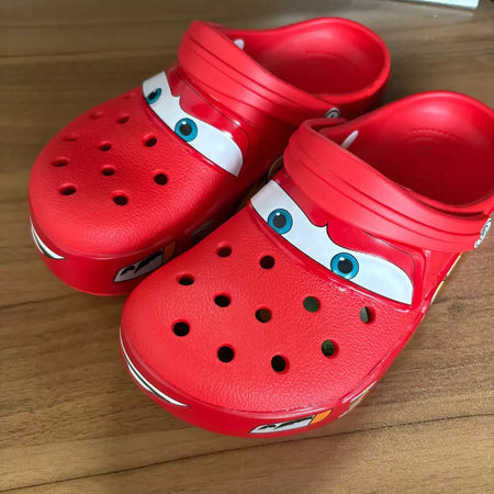 Disney mcqueens pixar dos desenhos animados sólido à prova dwaterproof água chinelos ao ar livre sandálias de areia casual respirável tornozelo-envoltório eva sapatos adultos presentes