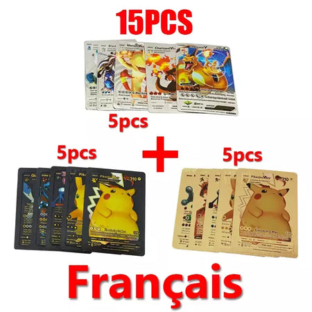 Pokemon arco-íris cartões ouro prata vmax gx cartão coleção batalha trainer cartão espanhol inglês francês criança brinquedos presentes de natal