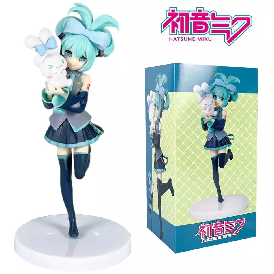 20cm anime hatsune miku x cinnamoroll figura anime periférico modelos colecionáveis decorações decorativas crianças presente kawaii