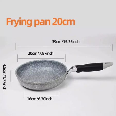 Frigideira Antiaderente de Pedra Durável, Frigideira de Caldeirão, Panelas de Fogão de Indução, Ovo Panqueca, Fogão a Gás, Home Wok, 28 cm, 26 cm, 24 cm, 20cm