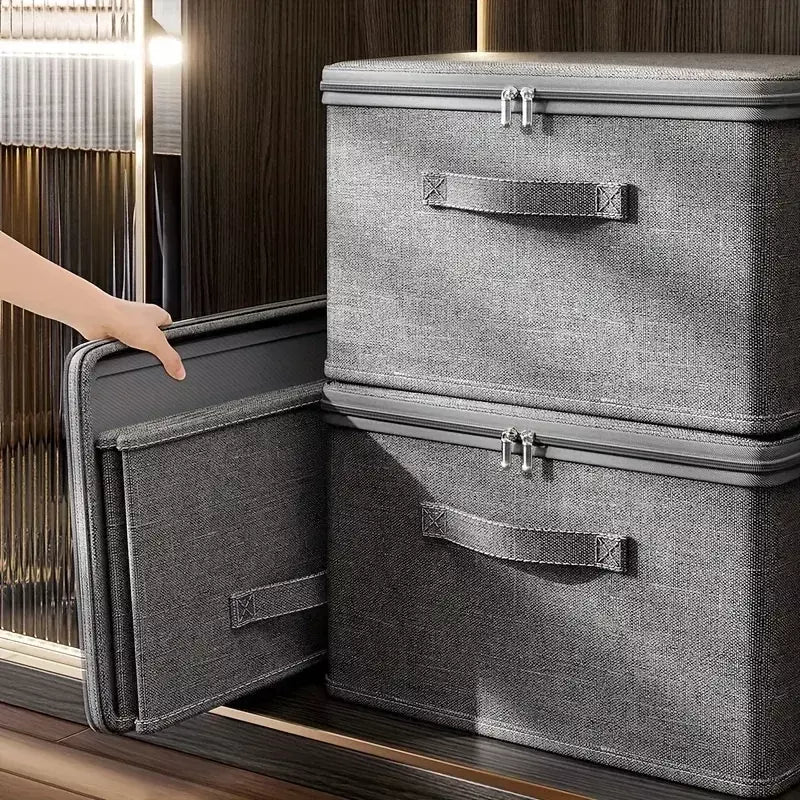 Caixas de armazenamento impermeáveis empilháveis-organizadores multiuso para armário, quarto, escritório de cozinha, ideais para brinquedos, livros, armazenamento de roupas