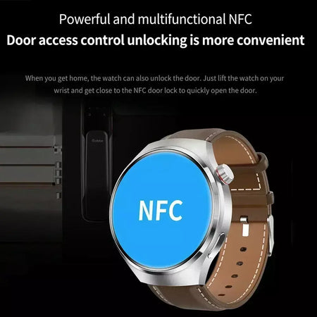 Xiaomi para pro relógio inteligente masculino 4 pro amoled tela hd bluetooth chamada gps nfc freqüência cardíaca açúcar no sangue smartwatch 2024 novo