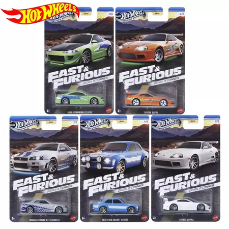 Hot Wheels Carros Velozes e Furiosos HNR88-E F G H J TOYOTA SUPRA NISSAN SKYLINE GTR (BNR34) Diecast Modelo de Veículo Carros Brinquedos Meninos Presente