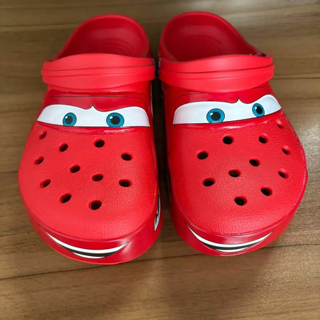 Disney mcqueens pixar dos desenhos animados sólido à prova dwaterproof água chinelos ao ar livre sandálias de areia casual respirável tornozelo-envoltório eva sapatos adultos presentes