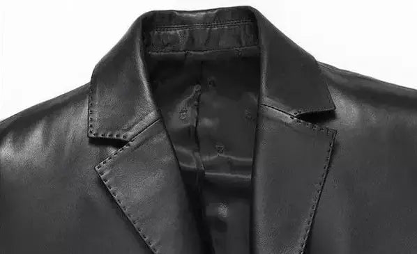 Blazers e ternos de couro masculinos, jaqueta marrom de alta qualidade, casacos de negócios, moda Premium, 2024