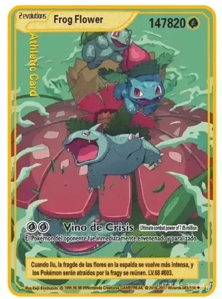 Pokemon English Metal Card Anime Pikachu Charizard Mewtwo Arceus Frog Flower Vmax GX Letters Game Collection Card Kids Toy Gifts