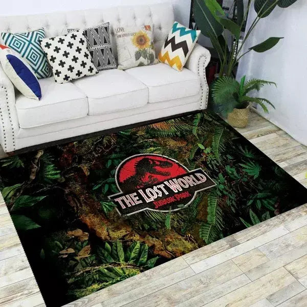 Jurassic park dinossauro dos desenhos animados tapetes antiderrapante área para sala de estar quarto pé almofada decoração, criança jogo tapete