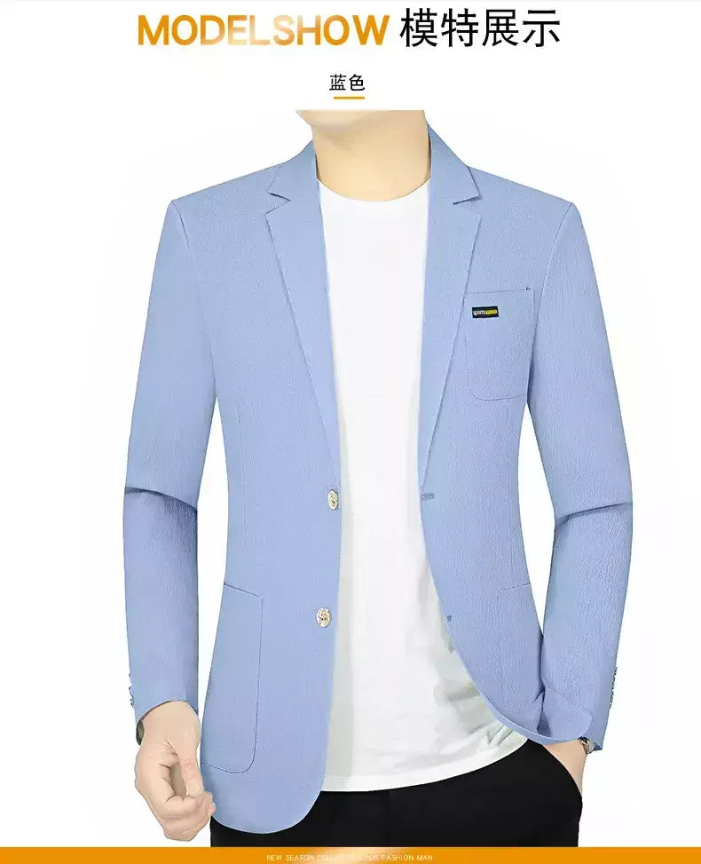 Blazers de negócios finos e respiráveis masculinos, casacos casuais, jaquetas de secagem rápida masculinas, alta qualidade, 4XL, verão, novo