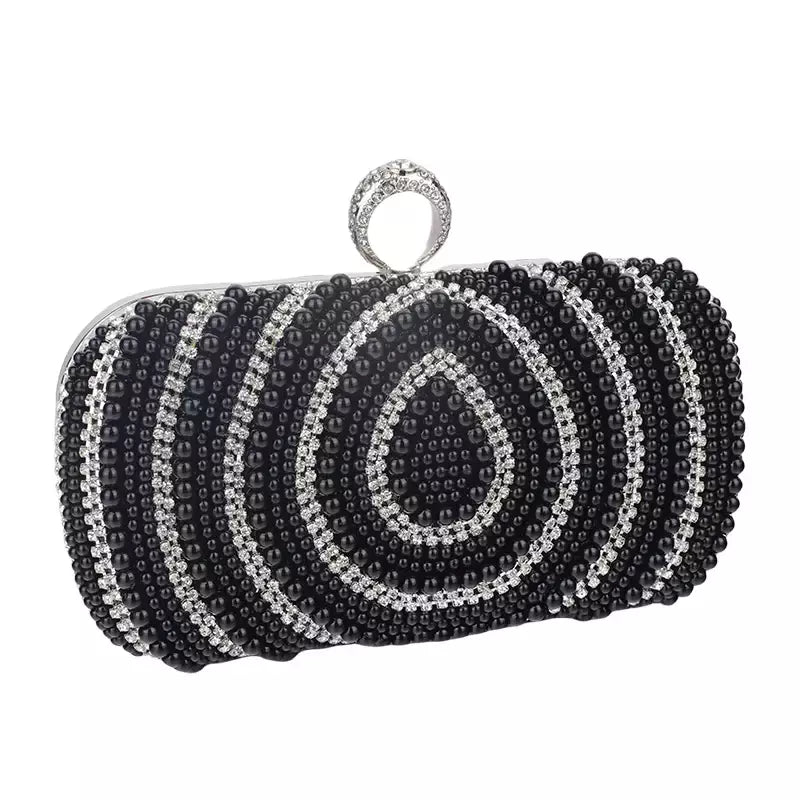 Bolsa elegante de strass para mulheres, bolsas de noite de luxo femininas, elegante bolsa pérola, festa de casamento nupcial, bolsa designer, nova