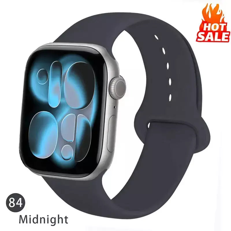 Pulseiras de silicone para apple watch pulseira 44mm 45mm 40 41mm 42-46mm pulseiras esportivas iwatch série 10 11 9 8 7 6 5 4 se ultra 3/2 49mm
