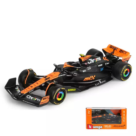 Bburago 1:43 2024 F1 Mclaren Mcl38 Monaco Grand Prix F1 Liga Modelo Diecast # 4 # 81 Lando Norris ? Presente de brinquedos para carros F1
