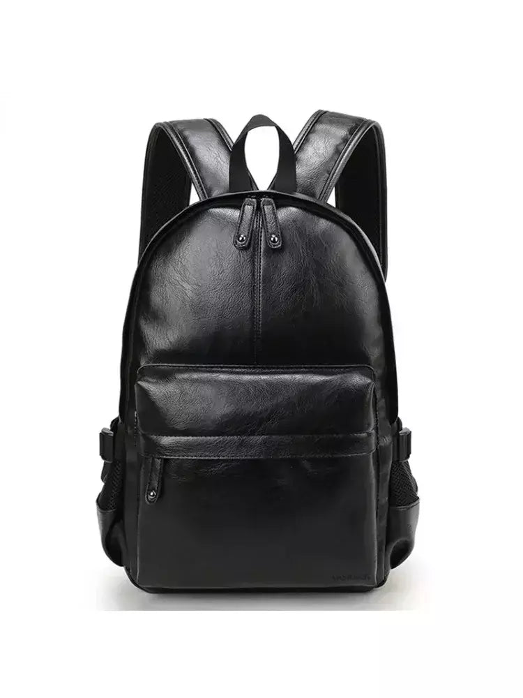 Mochila Escolar de Couro Impermeável para Homens, Bolsa de Viagem, Laptop, Livro Casual de Alta Qualidade, Marca Moda