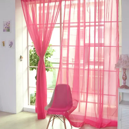 Romântico Quarto Gaze Cortina, Sala, Home Decor, Janela Sheer, Voile Cortinas, Janelas Tulle, Cortinas de porta