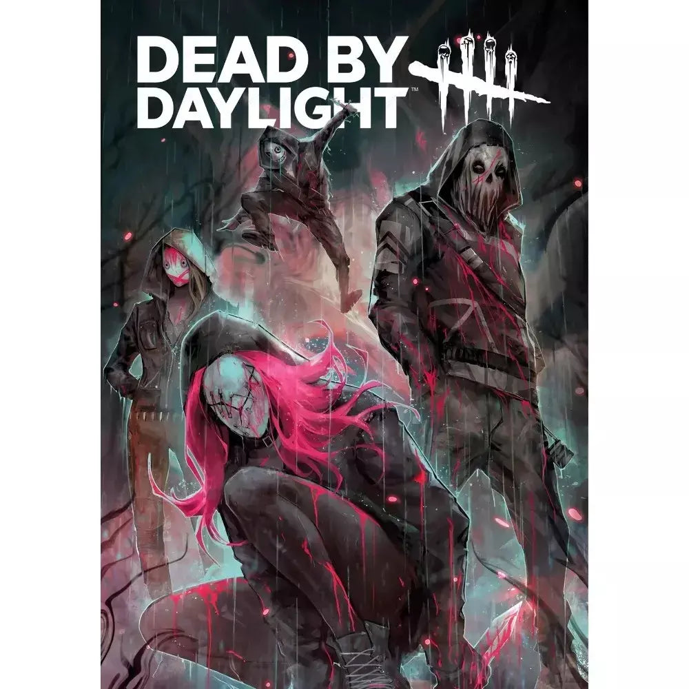 Jogo d-dead by d-daylight horror aterrorizante cartaz pegajoso impressão de arte de parede à prova dwaterproof água casa sala de estar barra decoração estética