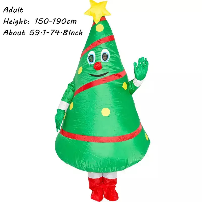 Natal engraçado trajes infláveis homem de gengibre papai noel elk boneco de neve árvore pinguim adulto criança halloween carnaval festa