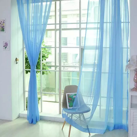 Romântico Quarto Gaze Cortina, Sala, Home Decor, Janela Sheer, Voile Cortinas, Janelas Tulle, Cortinas de porta