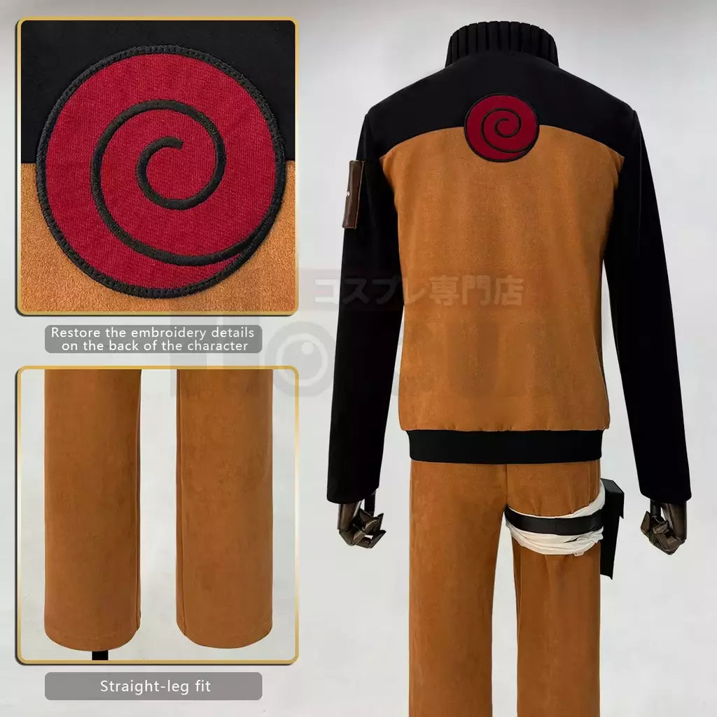 Holoun anime uzumaki cosplay traje adulto versão calças superiores cocar natal presente de ano novo cos convenção