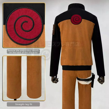 Holoun anime uzumaki cosplay traje adulto versão calças superiores cocar natal presente de ano novo cos convenção