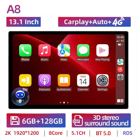Android 13 2 din rádio do carro carpla auto 7 9 10 13.1 Polegada universal wifi gps áudio reprodutor multimídia para nissan toyota kia honda
