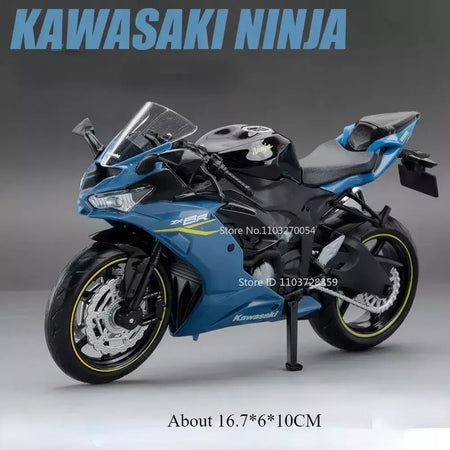 1:12 sportster modelo de brinquedo motocicletas liga diecast nijia ZX-6R motos som luz absorção choque pneus borracha crianças presente